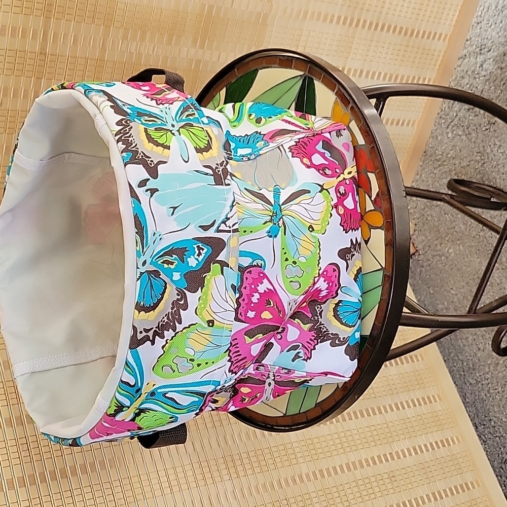 Thirty-One Vibrant Butterfly Collapsible Utility Tote